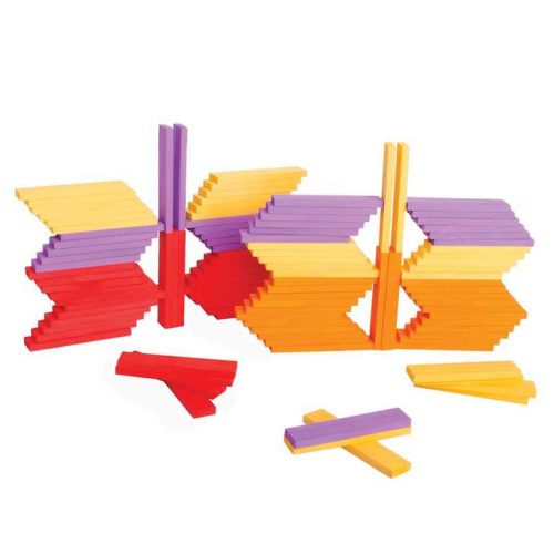 Bigjigs fa színes építő készlet Sunset 100 db-os