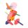 Bigjigs fa színes Daisy fun készlet 144 db-os