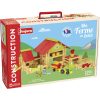 Jeujura fa építőkészlet nagy farm traktorral és állatokkal 220 db-os