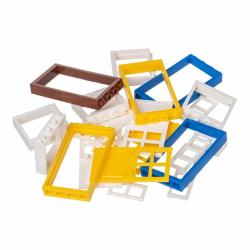 LW Toys kompatibilis építőjáték Színes ablakok és ajtók kreatív készlet 10 db