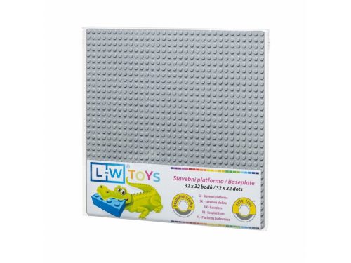 LW Toys kompatibilis építőjáték tábla / alap 32x32 világosszürke
