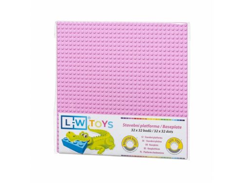 LW Toys kompatibilis építőjáték tábla / alap 32x32 rózsaszín