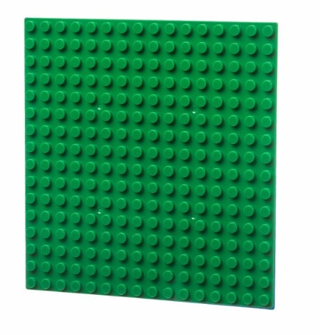 LW Toys kompatibilis építőjáték tábla / alap 16x16 zöld