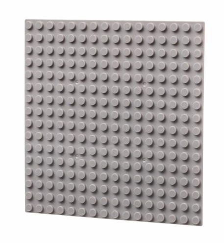 LW Toys kompatibilis építőjáték tábla / alap 16x16 világosszürke