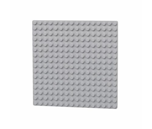 LW Toys kompatibilis építőjáték kétoldalas tábla / alap 16x16 világosszürke