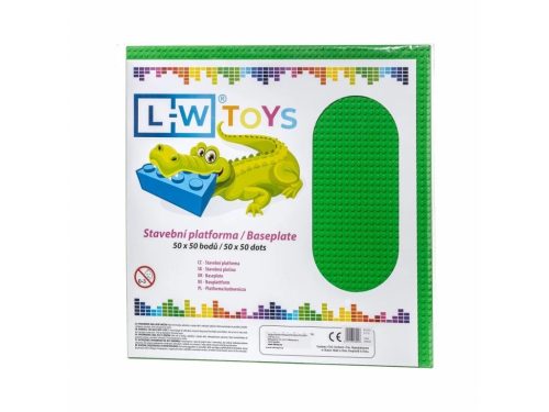 LW Toys kompatibilis építőjáték tábla / alap 50x50 nagy zöld