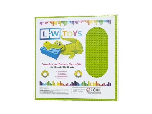 LW Toys kompatibilis építőjáték tábla / alap 50x50 zöld