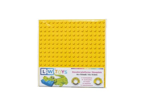 LW Toys kompatibilis építőjáték tábla / alap 16x32 citromsárga