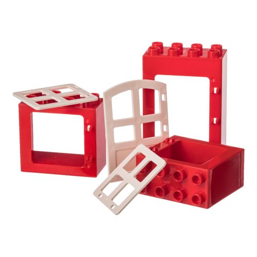 LW Toys kompatibilis építőjáték Junior Kreatív ablak és ajtó készlet 3 db