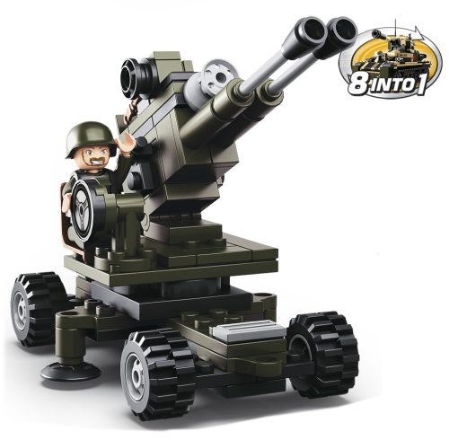 Sluban kompatibilis építőkészlet Army 8into1 M38-B0587E tüzér 95 db