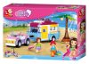Sluban kompatibilis építőkészlet Girls Dream Holidays M38-B0606 Autó lakókocsival 281 db