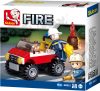 Sluban kompatibilis építőkészlet Fire M38-B0621 Tűzoltó Jeep 58 db