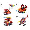 Sluban kompatibilis építőkészlet Fire M38-B0622 tűzoltó 4 db-os készlet 646 db