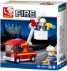 Sluban kompatibilis építőkészlet Fire M38-B0622A Tűzoltóautó kosaras 82 db