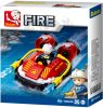 Sluban kompatibilis építőkészlet Fire M38-B0622B légpárnás tűzoltó jármű 86 db