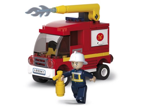 Sluban kompatibilis építőkészlet Fire M38-B0622C Kis tűzoltóautó 75 db