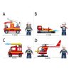 Sluban kompatibilis építőkészlet Fire M38-B0622 tűzoltó 4 db-os készlet 646 db
