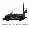 Sluban kompatibilis építőkészlet Army WWII M38-B0678B 4into1 Patrol Jeep 91 db