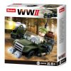 Sluban kompatibilis építőkészlet Army WWII M38-B0678B 4into1 Patrol Jeep 91 db
