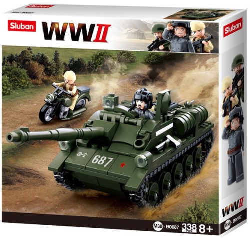 Sluban kompatibilis építőkészlet Army WWII M38-B0687 szovjet SU-85 páncélvadász 335 db