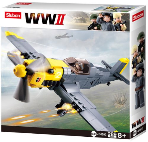 Sluban kompatibilis építőkészlet Army WWII M38-B0692 német vadászgép 289 db