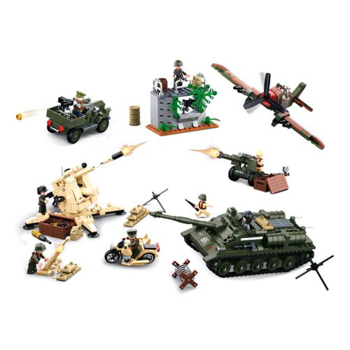 Sluban kompatibilis építőkészlet Army WWII M38-B0697 Kurszki csata 1001 db