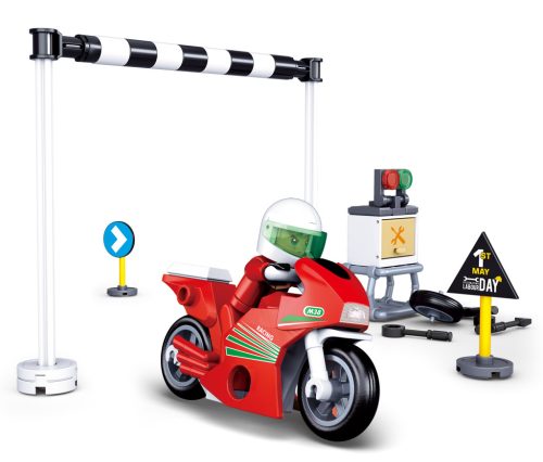 Sluban kompatibilis építőkészlet Town Motorcycle M38-B0717A Versenymotorkerékpár 60 db