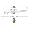 Sluban kompatibilis építőkészlet Model Bricks M38-B0752 Ka-50 Black Shark harci helikopter 333 db