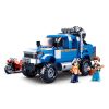 Sluban kompatibilis építőkészlet Model Bricks M38-B0813 Off Road Blue Pickup motorkerékpárral 361 db