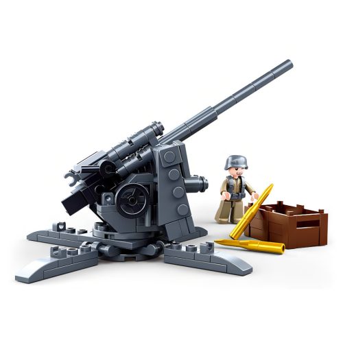 Sluban kompatibilis építőkészlet Army WW2 M38-B0852 Légvédelmi ágyú 115 db