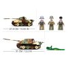 Sluban kompatibilis építőkészlet Army WWII M38-B0859 Panther tank álcázott tank közepes 2 az 1-ben 725 db