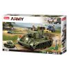 Sluban kompatibilis építőkészlet Army WWII M38-B0860 M26 Pershing M26 tank 2 az 1-ben és légelhárító ágyú 742 db