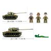 Sluban kompatibilis építőkészlet Army WWII M38-B0860 M26 Pershing M26 tank 2 az 1-ben és légelhárító ágyú 742 db