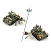 Sluban kompatibilis építőkészlet Army WWII M38-B0860 M26 Pershing M26 tank 2 az 1-ben és légelhárító ágyú 742 db