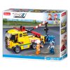 Sluban kompatibilis építőkészlet Town M38-B0877 Vontató, motorral 205 db