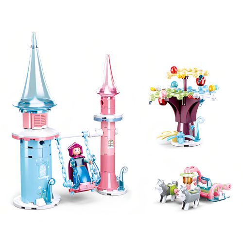 Sluban kompatibilis építőkészlet Girls Dream Téltündérek M38-B0895 Játszótér hintával 135 db