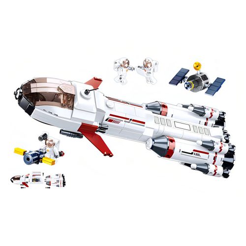 Sluban kompatibilis építőkészlet Space M38-B0925 Saturn expedíciós rakéta 468 db