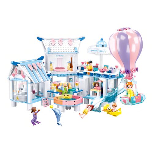 Sluban kompatibilis építőkészlet Girls Dream Happy Diary M38-B0929 Úszó villa medencével 938 db