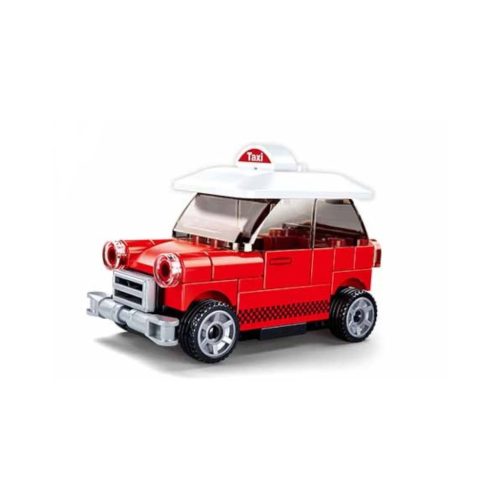 Sluban kompatibilis építőkészlet Power Bricks M38-B0933H Felhúzható mini taxi 50 db
