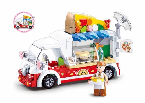 Sluban kompatibilis építőkészlet Girls Dream M38-B0993D Pizza jármű 156 db