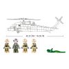 Sluban kompatibilis építőkészlet Model Bricks M38-B1012 UH-60 Black Hawk orvosi helikopter 692 db