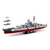 Sluban kompatibilis építőkészlet Model Bricks M38-B1102 Bismarck csatahajó 2 az 1-ben 1849 db