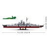 Sluban kompatibilis építőkészlet Model Bricks M38-B1102 Bismarck csatahajó 2 az 1-ben 1849 db