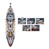 Sluban kompatibilis építőkészlet Model Bricks M38-B1102 Bismarck csatahajó 2 az 1-ben 1849 db