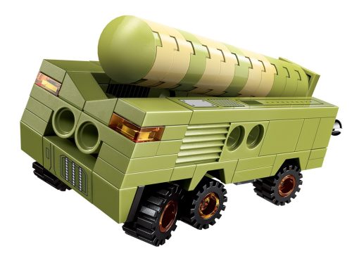 Qman kompatibilis építőjáték Thunder Expedition Battle Car 1415-5 Conqueror rakétajármű 79 db