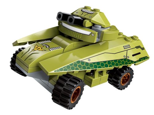 Qman kompatibilis építőjáték Thunder Expedition Battle Car 1415-6 Magnetic Storm páncélozott autó 85 db