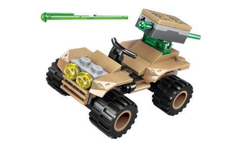 Qman kompatibilis építőjáték Raider Aircraft 1804-1 Quad Safari légvédelmi fegyver 45 db