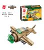 Qman kompatibilis építőjáték Raider Aircraft 1804-2 Harci repülőgép Green Light 44 db