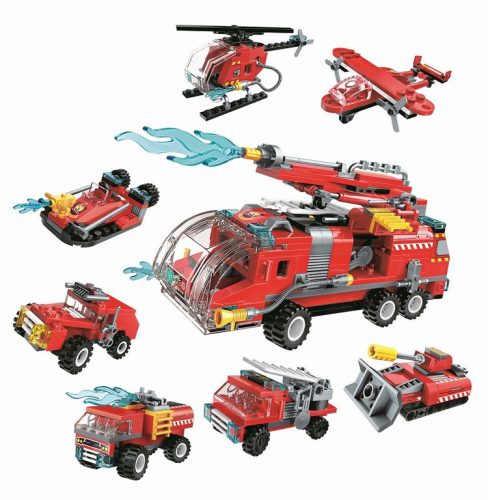 Qman kompatibilis építőjáték Water Cannon Fire Truck 1805 1 db