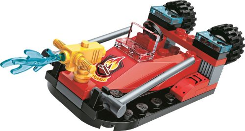 Qman kompatibilis építőjáték Water Cannon Fire Truck 1805-4 mentőcsónak 34 db